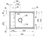 Превью картинка Кварцевая мойка GRANULA 7305, ЧЁРНЫЙ #5