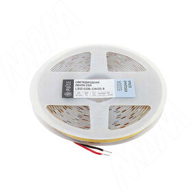 Картинка PULSE ЛЮКС COB лента светодиодная, 336 диодов, 12V, 5 м, CRI 90, холодный белый 6000К, IP20, 8W/1м, LUX (LS12-COB-CW20-8)