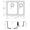 Превью картинка Гранитная мойка Omoikiri Kata 55-2-U-PA Artgranit/пастила #2
