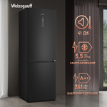 Превью картинка Холодильник с нижней морозилкой Weissgauff WRK 185 Total NoFrost Inverter Black Inox #10