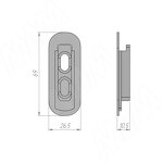 Превью картинка Eureka SLIM угловое соединение с креплением к стене/потолку, серебро (SL3524N) #4