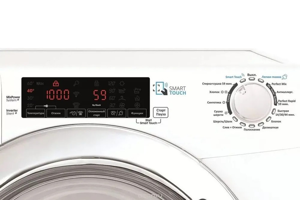 Преимущества Стиральная машина с фронтальной загрузкой Candy GVSW4364TWHC-07