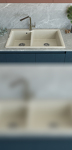 Превью картинка Гранитная мойка Rivelato AXEL 90D 2-чаши 870*520мм Темно-бежевый #2