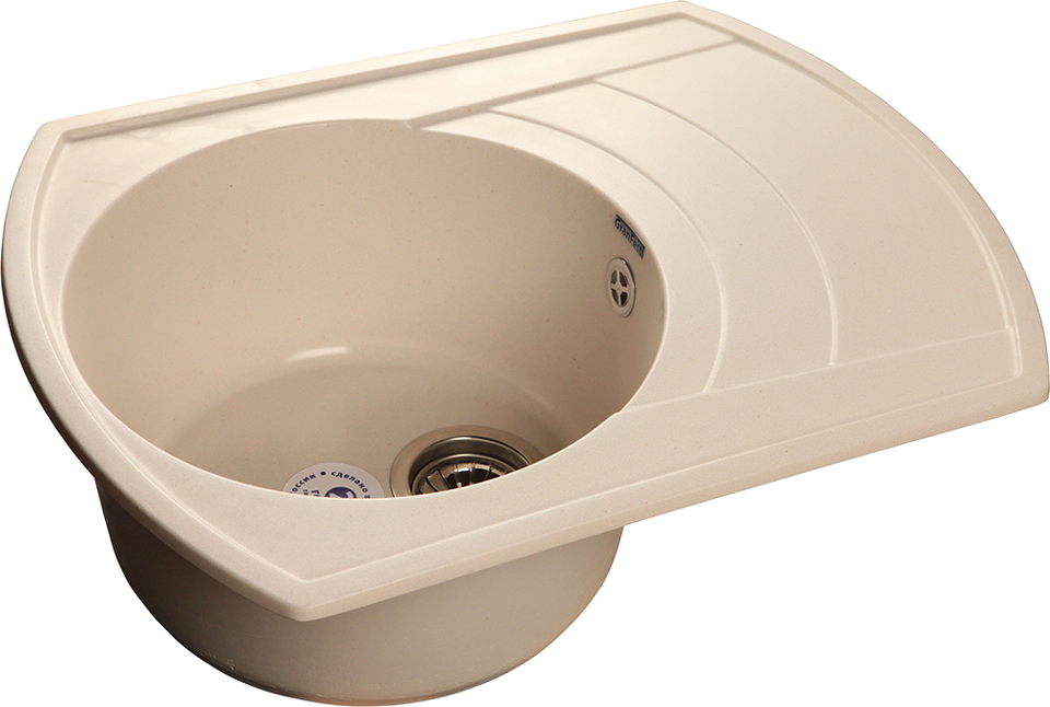 Фото Мраморная мойка GranFest RONDO 650L Белый