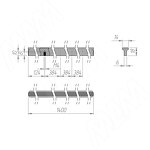 Превью картинка PULSE Профиль-ручка 1152мм (L=1400мм) черный матовый (краска RAL9005) (PH.RU32.1400.BL) #3