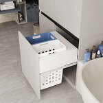 Превью картинка PULSE HAMPER LM60 Корзина для белья выдвижная, 2 емкости (35л+35л), напр.полн.выдв., плавн.закр., цвет белый (LHM602-70WT) #6