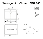 Превью картинка Гранитная мойка Weissgauff WG 56503 Classic Light Grey #2