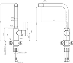 Превью картинка Смеситель для кухни GranFest 3651 Песочный #2