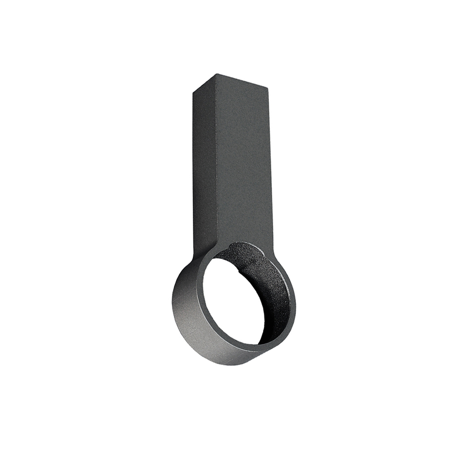 Фото Duslar Проходной держатель для круглой штанги RAIN, крепление к полке, антрацит