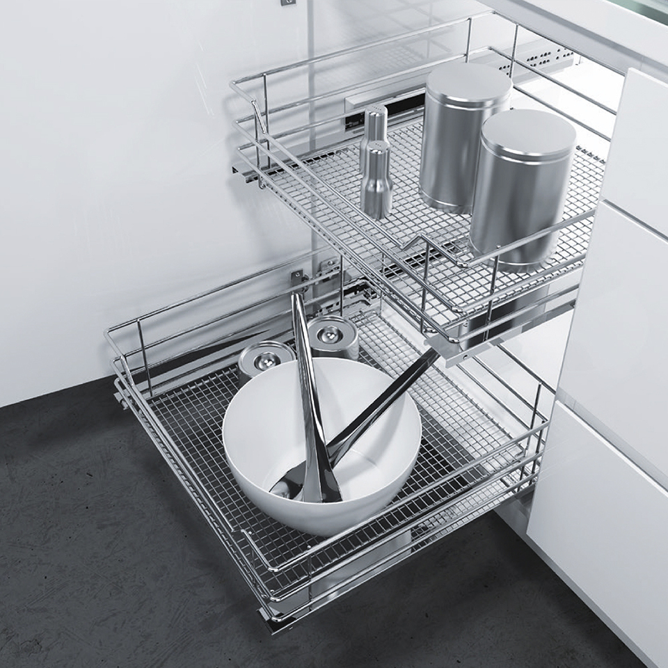 Фото Vauth-Sagel Корзина SAPHIR, 2 шт., распашной фасад 600 мм, хром