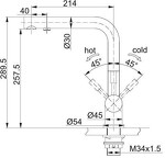 Превью картинка Смеситель для кухни Franke Смеситель Atlas Clear Water сталь PVD, черный матовый #2