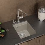 Превью картинка Гранитная мойка Rivelato LINO 354 1-чаш 350*440 Топаз 703 #3