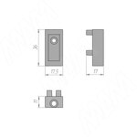 Превью картинка Eureka UNICO угловое соединение с креплением к стене/потолку,  золото (UN795A12GLM) #4