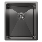 Превью картинка Металлическая мойка Rivelato RINOX 3844 UN PVD black нерж.сталь подстольный монтаж 1 чаша 380*440*200 мм #1