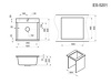 Превью картинка Кварцевая мойка GRANULA ES-5201, АЛЮМИНИУМ, кухонная мойка, кварц, ESTETICA #5