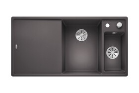 Картинка Blanсo AXIA III 6 S-F SILGRANIT PuraDur темная скала чаша справа, доска ясень c кл.-авт. InFino