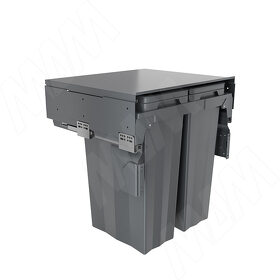 Картинка PULSE PROBOX F60 Система сортировки и хранения, 2 емкости (2x37), креп. фасада, полн.выдв., плавн.закр., крышка-полка, графит (MBN602-74DGMID)