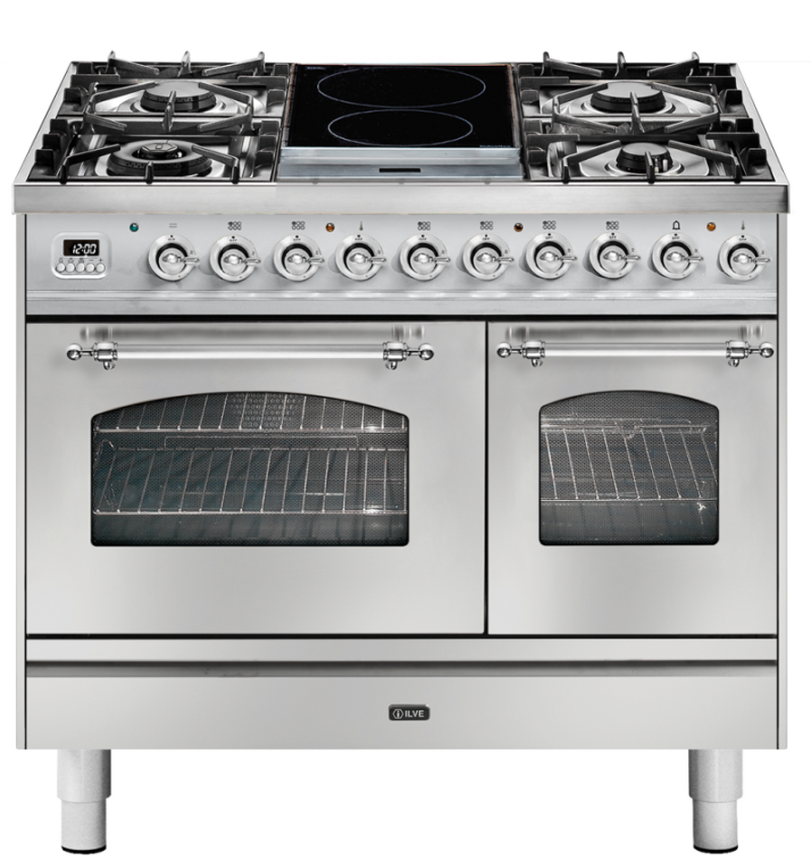 Фото Центр варочный ILVE PD10IDNE3/SSC нержавеющая сталь (фурн. хром)