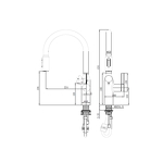 Превью картинка Смеситель для кухни Oulin OL - 8018 Black #2