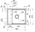 Превью картинка Кварцевая мойка GRANULA 6004, АЛЮМИНИУМ #4
