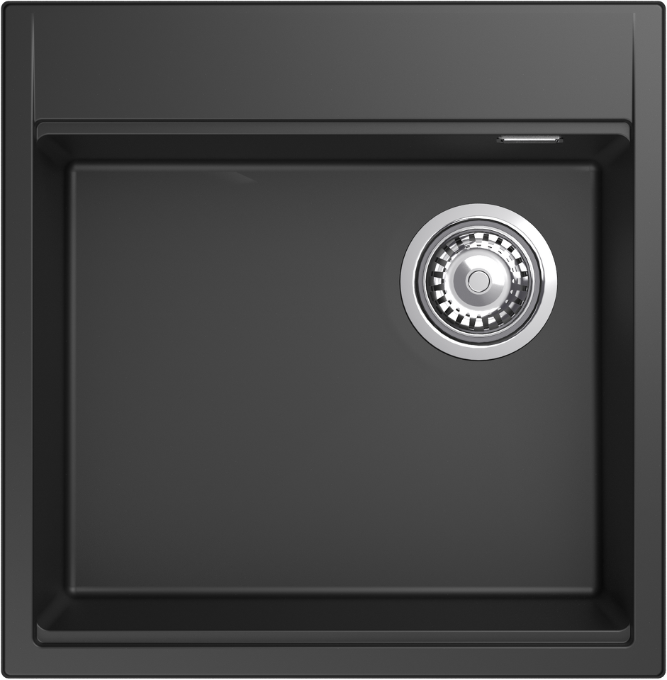 Фото Гранитная мойка Rivelato TESORO 505-R 1-чаш 500*510 antracite