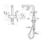 Превью картинка Смеситель для кухни Omoikiri Takamatsu-S-LG латунь/светлое золото #4