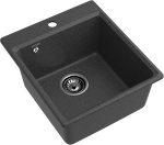 Превью картинка Мраморная мойка GranFest LEVEL 420 Графит #2