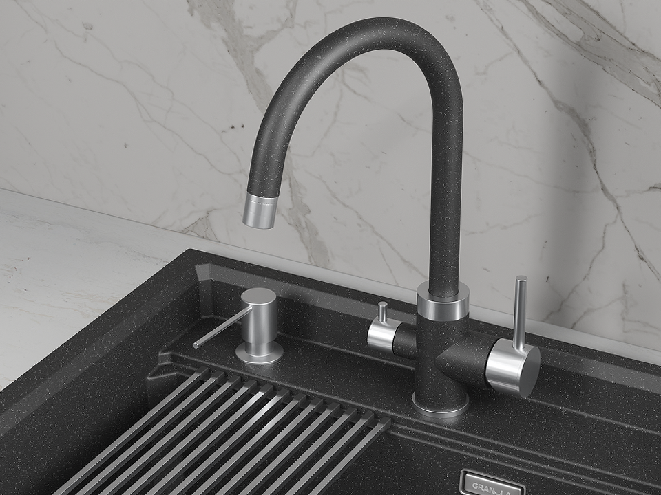 Фото Смеситель для кухни GRANULA 5169, ЧЕРНЫЙ