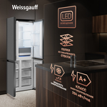 Превью картинка  Холодильник side by side Weissgauff WCD 450 Bru Steel Glass NoFrost Inverter #13