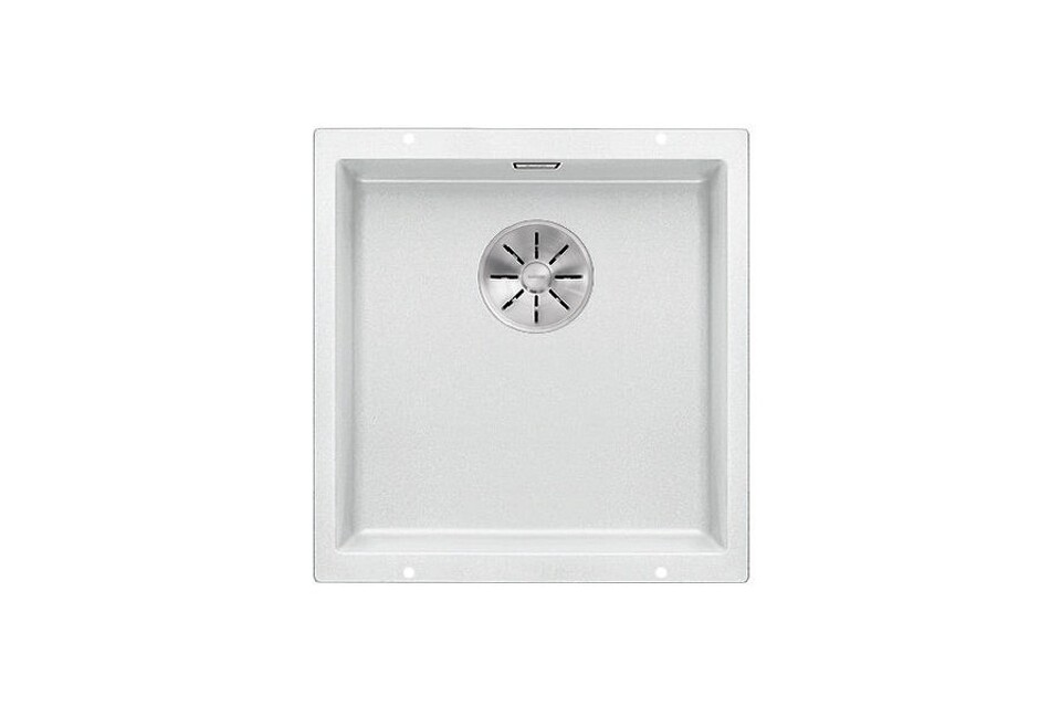 Фото Гранитная мойка Blanсo SUBLINE 400-U SILGRANIT PuraDur белый с отв.арм. InFino