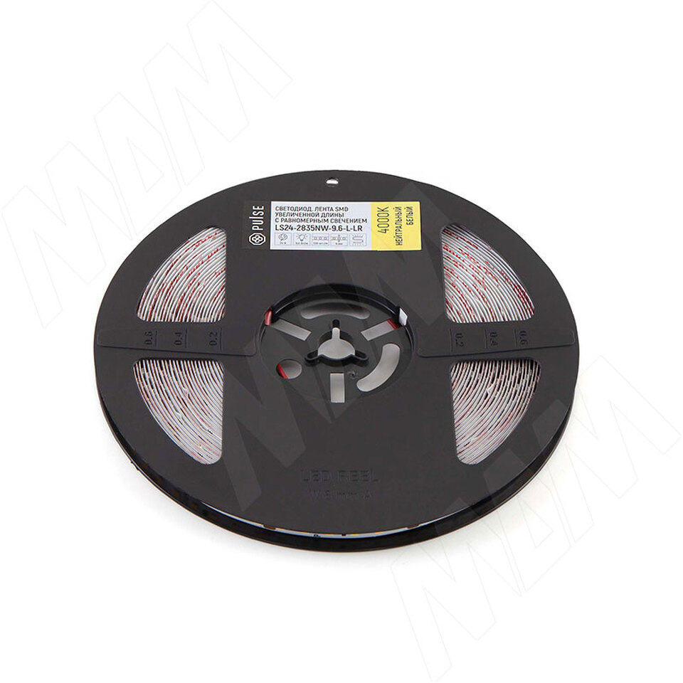 Фото PULSE Лента светодиодная 2835/120, 24V, 15 м, длинное соединение, нейтральный белый 4000К, IP20, 9.6W/1м (LS24-2835NW-9.6-L-LR)