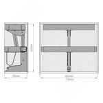 Превью картинка Vibo KARLO M75 Выдвижной двухуровневый механизм для корпусов верхнего яруса (KARLO75GM) #10