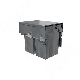 Картинка PULSE PROBOX F40 Система сортировки и хранения, 2 емкости (2x24), креп. фасада, полн.выдв., плавн.закр., крышка-полка, графит (MBN402-48DGMID)