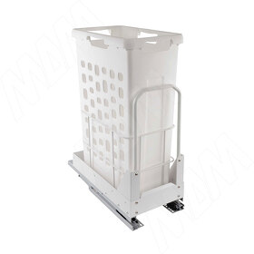 Картинка PULSE HAMPER LW30 Корзина для белья выдвижная, 1 емкость (35л), напр.полн.выдв., плавн.закр., цвет белый (LHW301-35WT)