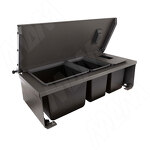 Превью картинка Vibo MOVEBIN M80A Система сортировки и хранения, 3 емкости (16,5л+10л+10л), установка в ящик, авт.крышка. (MVB080AGM) #2