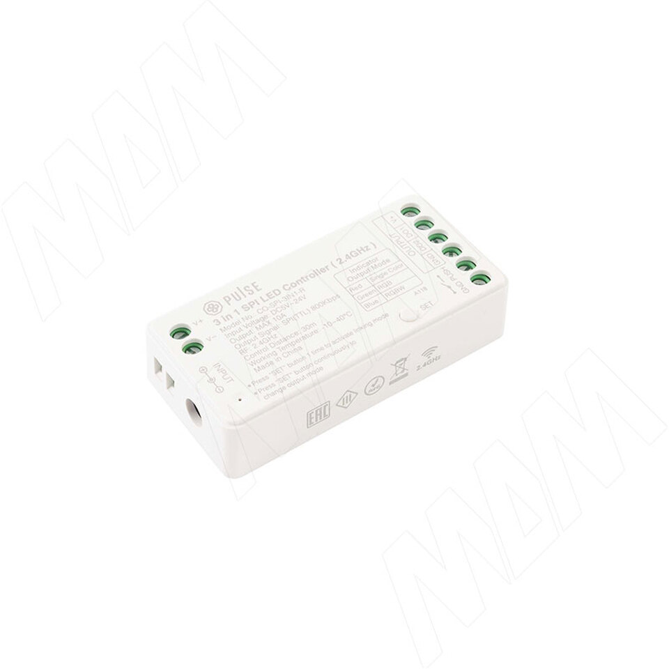 Фото PULSE СМАРТ,  Контроллер для лент SPI, 2.4 ГГц, SMART (CO-SPI-3IN1-R)