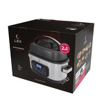 Превью картинка Мультиварка Lex LXMC 5501, мультиварка + аэрофритюрница (черная) #13