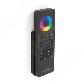 Картинка PULSE СМАРТ,  Пульт дистанционного управления контроллером для лент RGB, RGBW, RGBCCT, сенсорный, 4 зоны, магнитное крепление, 2.4 ГГц, SMART (RE-RGBCCT-R-4Z-BL)
