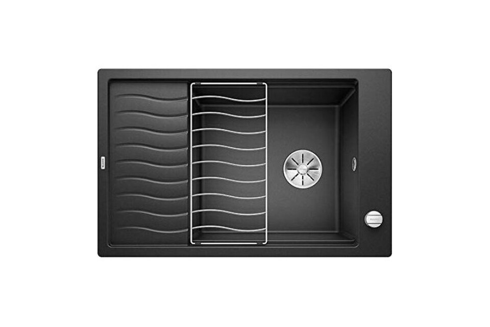 Фото Гранитная мойка Blanсo ELON XL 6 S-F SILGRANIT PuraDur антрацит, с клапаном-автоматом  InFino