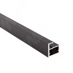 Превью картинка PULSE LINEA Профиль рамочный узкий, 20х22х8 мм, черный (анод), L-6000 (FP00738BL) #1