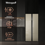 Превью картинка  Холодильник side by side Weissgauff WSBS 500 Inverter NoFrost Beige Glass #11
