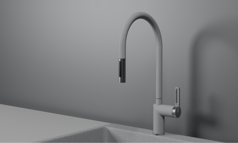 Фото Смеситель для кухни GRANULA 8172, БАЗАЛЬТ