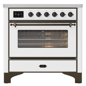 Картинка ILVE M096DNE3/WHB белый (фурн. бронза)