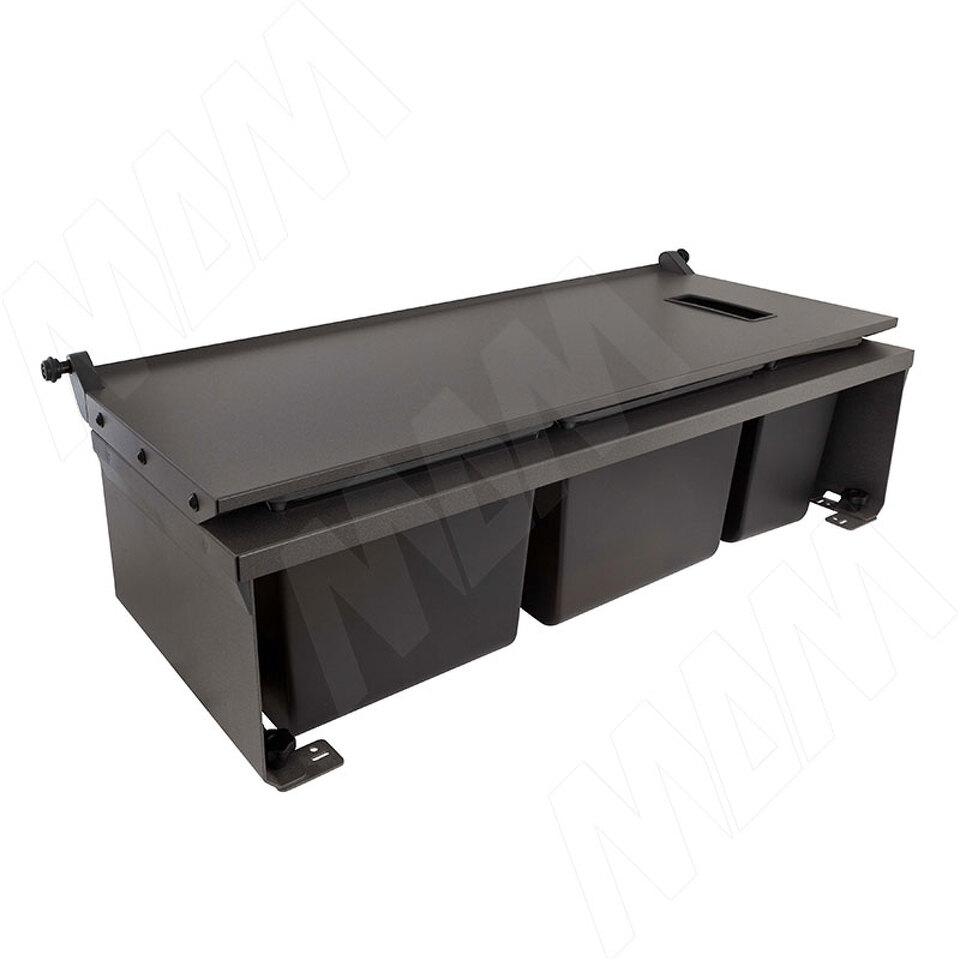 Фото Vibo MOVEBIN M90A Система сортировки и хранения, 3 емкости (16,5л+16,5л+10л), установка в ящик, авт.крышка. (MVB090AGM)