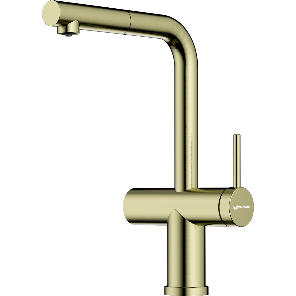 Фото Смеситель для кухни Omoikiri Karatsu-S-LG латунь/светлое золото