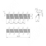 Превью картинка PULSE Профиль-ручка 1152мм (L=1400мм) черный матовый (краска RAL9005) (PH.RU30.1400.BL) #4