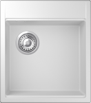 Превью картинка Гранитная мойка Rivelato TESORO 455-L 1-чаш 450*510 Белый 101 #1