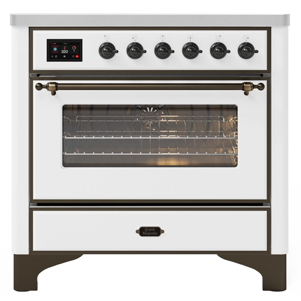Фото Центр варочный ILVE M096DNE3/WHB белый (фурн. бронза)