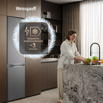 Превью картинка Холодильник с нижней морозилкой Weissgauff WRK 1700 DeFrost Dark Grey #9