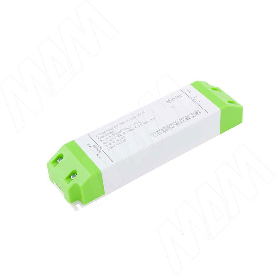 Фото PULSE Блок питания AC-230/DC-12V, IP20, 75W (LSA-PS12V-IP20-75W)